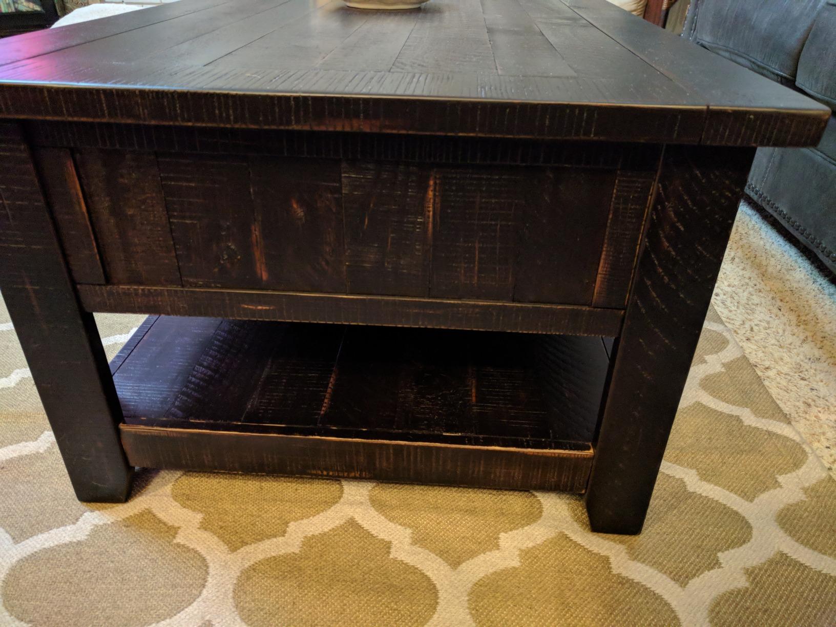 36/mo Finance Martin Svensson Home Rustic Coffee Table, Antique Black Buy Now, Pay Later