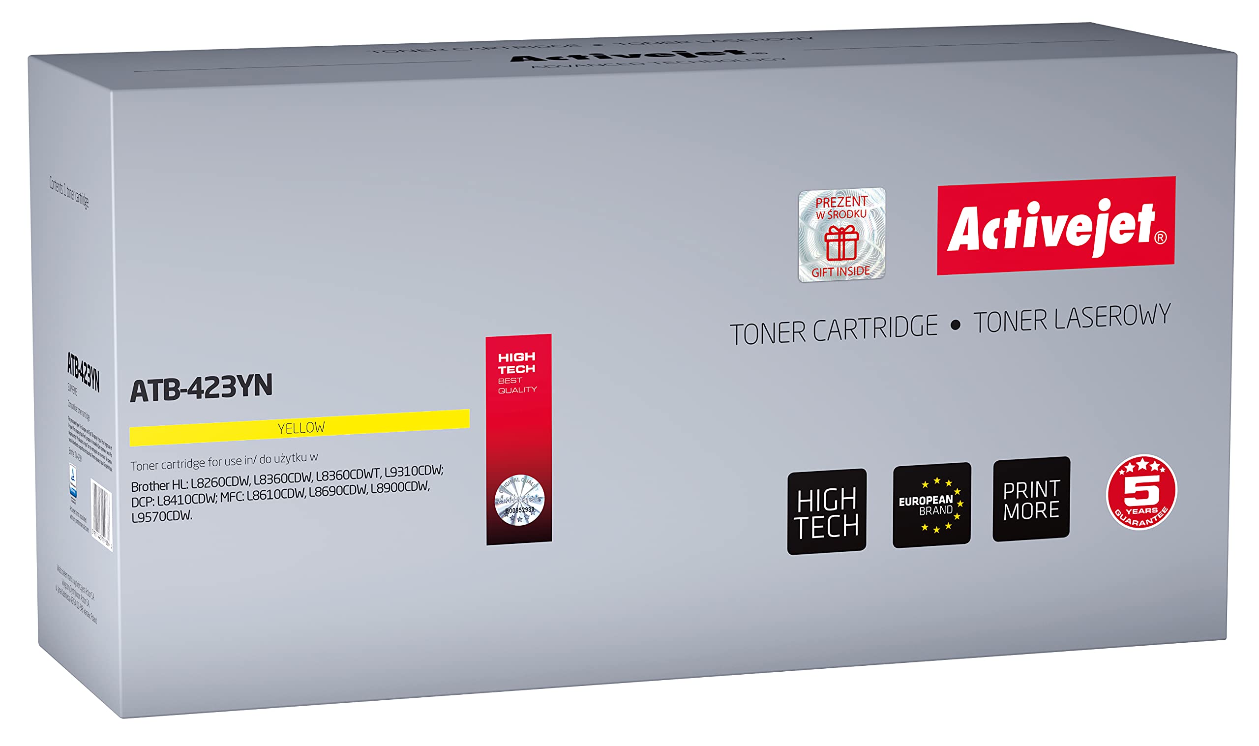 ActiveJet ATB-423YN Compatible Toner Cartridge - Yellow (1 Piece)