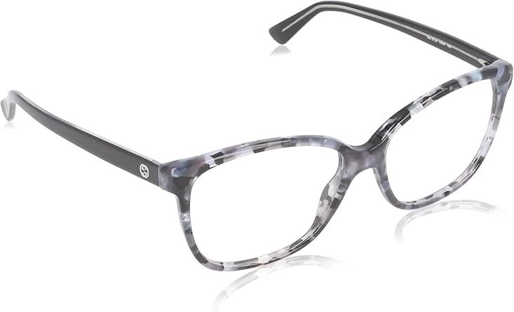 Amazon.com: Gucci eyeglasses GG 3724 HNW Acetate Marble Grey - Black 