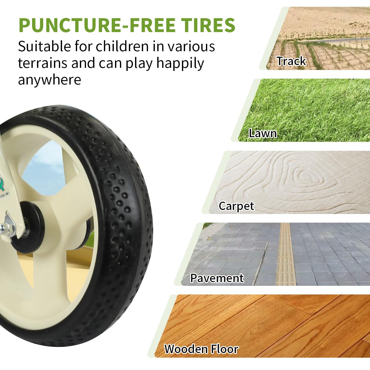 Dinosaur Kids Tricycle for Rider- Toddlers Kid Trike Bike Big Wheel with Music, Storage Basket,Indoor/Outdoor Preschool Daycare Kids Bike,Best Gift for 3-7 Year Old Girls & Boys (Green)