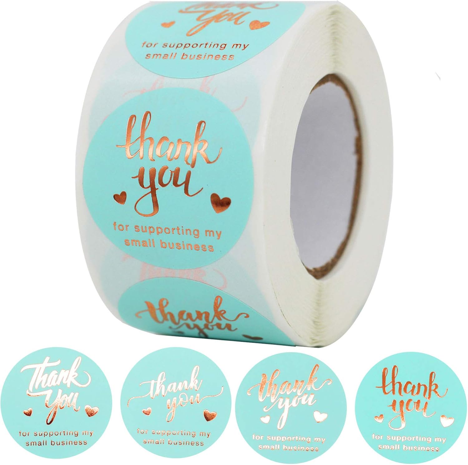 Gold Designs 4 With Stickers Business Small My Supporting For You Thank 1 5 500pcs Roll Stickers You Thank Nswdylo Foil Stickers Business Small You Thank Blue Business For Labels Stickers You Thank