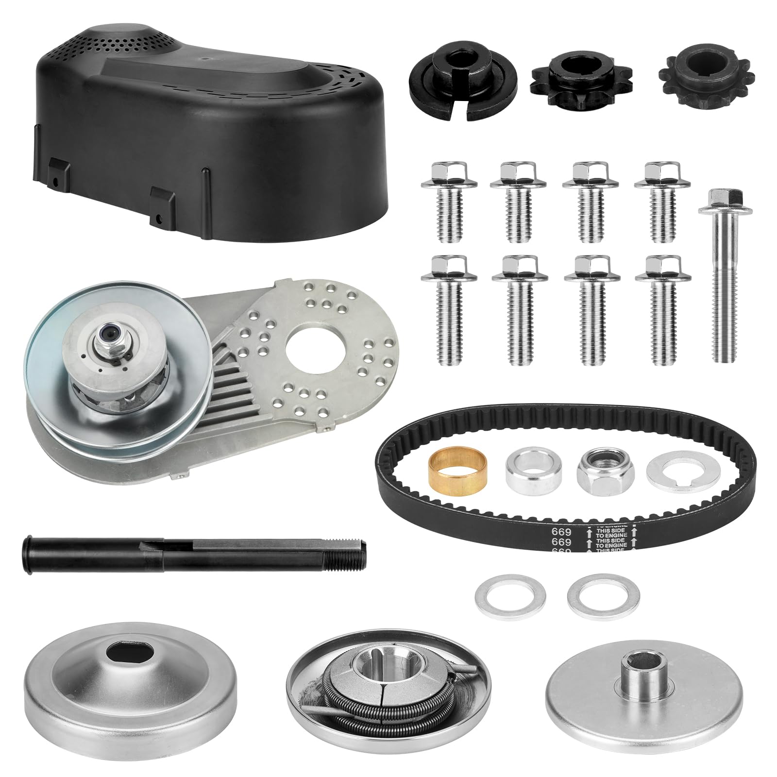 Photo 1 of Torque Converter 30 Series Mini Bike 2-7Hp Go Kart CVT Clutch 3/4 inch 10T #40/41/420&12T #35 Chain Drive Belt Pulley for Predator 212cc, Manco Comet TAV2 Mini Bike Engine Replace for 219552A 218353A