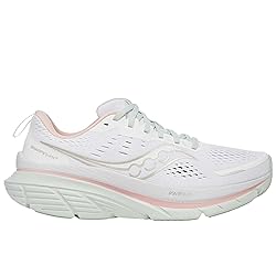 Saucony Women's Guide 18 Sneaker, White/Mist, 10