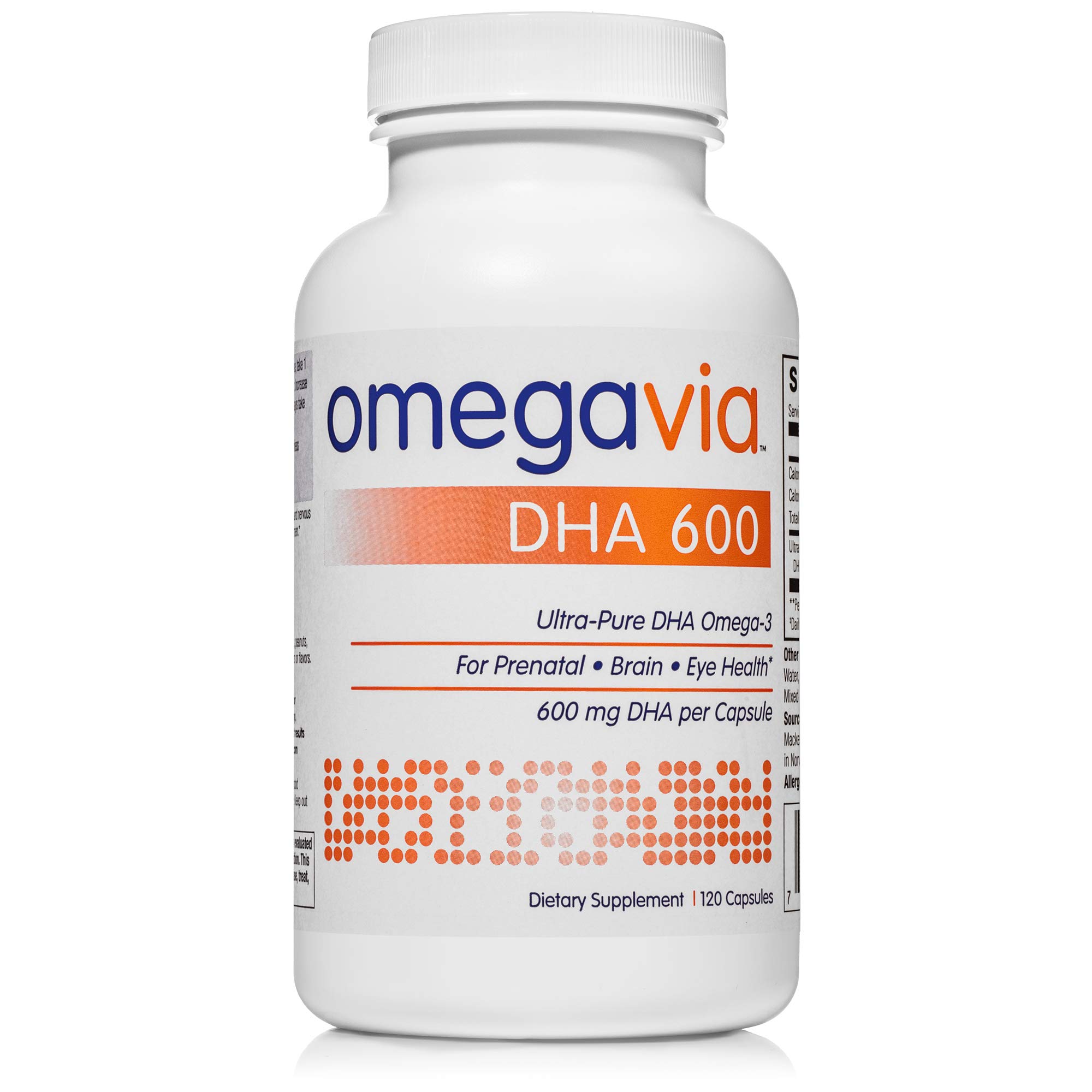 Omegavia Dha 600 Mg Omega 3 Fish Oil 120 Capsules Ultra Pure Dha Concentration Triglyceride Form Purified To Reduce Mercury Ideal Dha Omega Nutrient For Prenatal Pregnant And Nursing Women Buy Online In Azerbaijan
