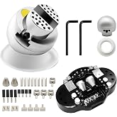 Nakkaa 3 Inch Ball Vise 360&deg; Rotating Professional Carving Setting Tool | For jewelry carving and stone setting, Complete kit includes 36 accessories: carving blocks, hex wrenches and fixing screws
