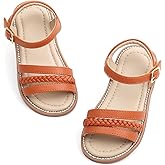 Otter MOMO Girls Open Toe Princess Flat Sandals with Comfort Sole Summer Sandals