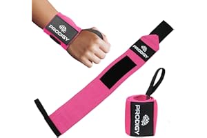 PRODIGY NUTRITION LABS Premium Weightlifting Wrist Wraps 18" Professional Grade Wrist Support with Heavy Duty Thumb Loop - Top Wraps for Working Out, Strength Training, Bodybuilding.
