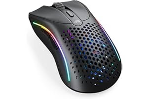 Glorious Gaming - Model D 2 Wireless Ergonomic Mouse, Superlight 66g, up to 210 hr Battery Life, 26K Optical Sensor, 6 Progra