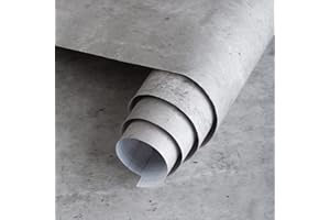 3yecao 16×118 inch Light Grey Concrete Wallpaper Peel and Stick 3D Faux Extra Thick Cement Contact Paper Vinyl Matte Textured Industrial Gray Adhesive Wall Paper Decorative Bedroom Bathroom Basement