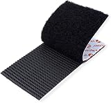 VELCRO Brand Heavy Duty Stick On Strips 50x100mm Set of 2 Black view 2