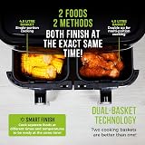 Tower Vortx 9L Dual Basket Air Fryer 2600W - Smart Finish Technology view 4