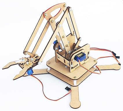 Kit4Curious 4 DOF servo Controlled Robotic arm with Gripper  Complete kit with 4 servo Assembled