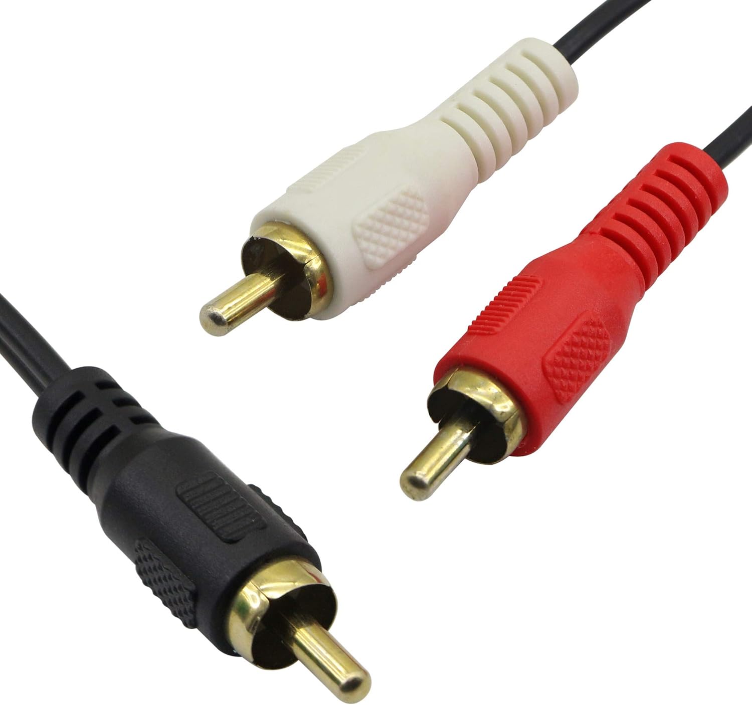 1RCA to 2RCA Male to Male Y-Cable Stereo Audio Cable,RCA Y Cable Suitable for Audio Signal Connection Between VCD, DVD, VCR, etc.and TV: Home Audio & Theater