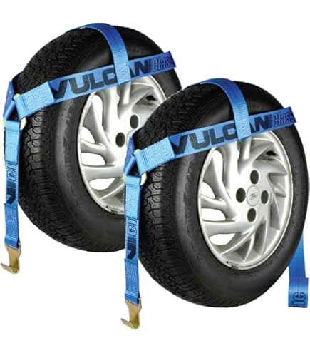 Tow Dolly Basket Straps With Flat Snap Hooks, 4Pack Wheel Nets Car - Foto 11