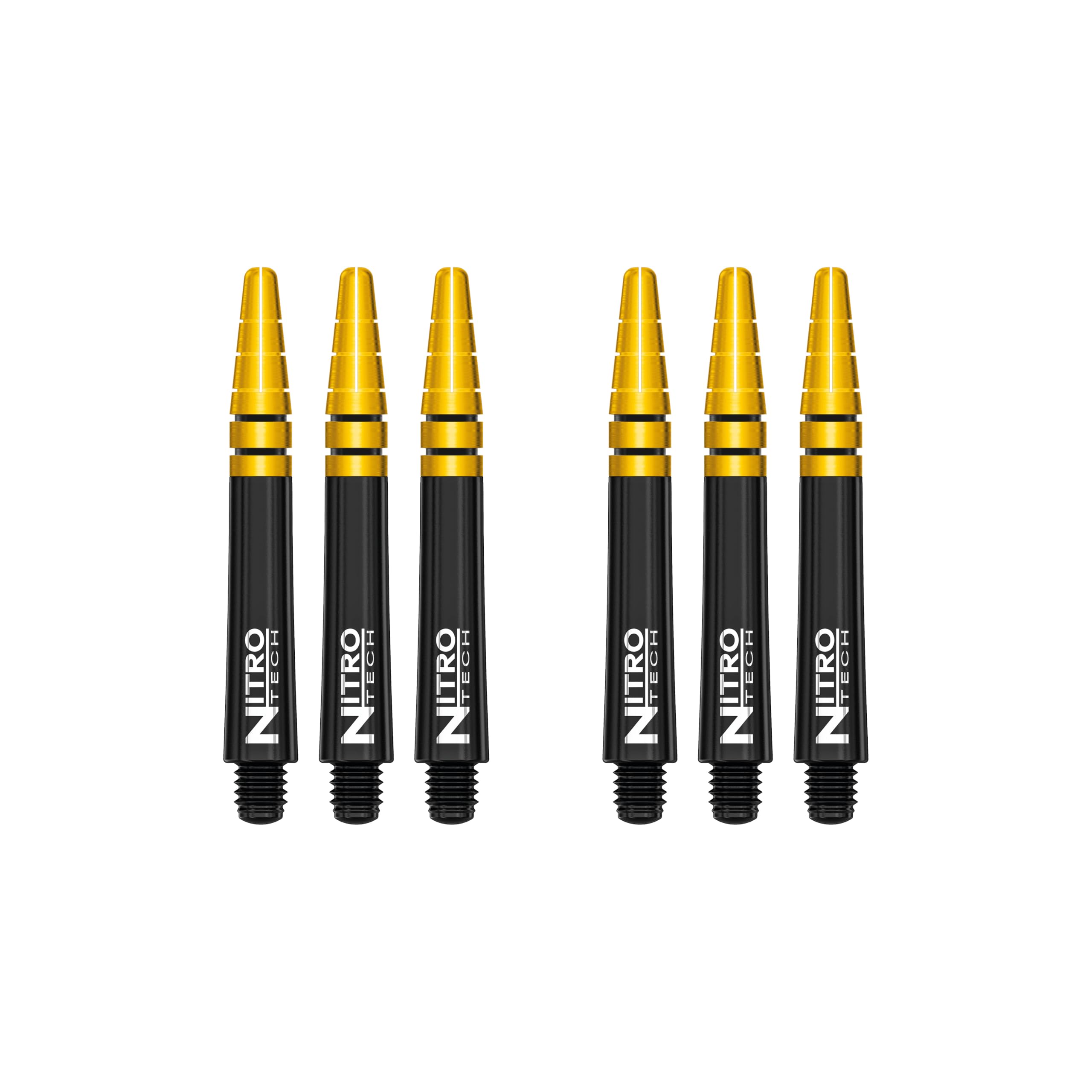 Red Dragon Nitrotech Short Stems - Black and Gold - 2 sets per pack (6 stems in total)