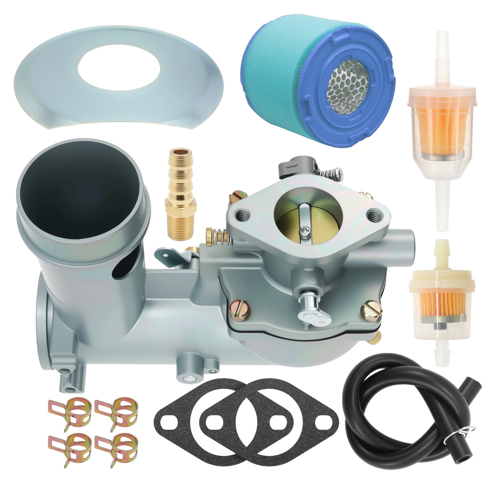 Photo 1 of Carburetor Fit for Briggs & Strat 392587 391065 391074 391992 Engine Carb Replace 220400 254400 252417 243431 170402 190432 with Air Filter Kit