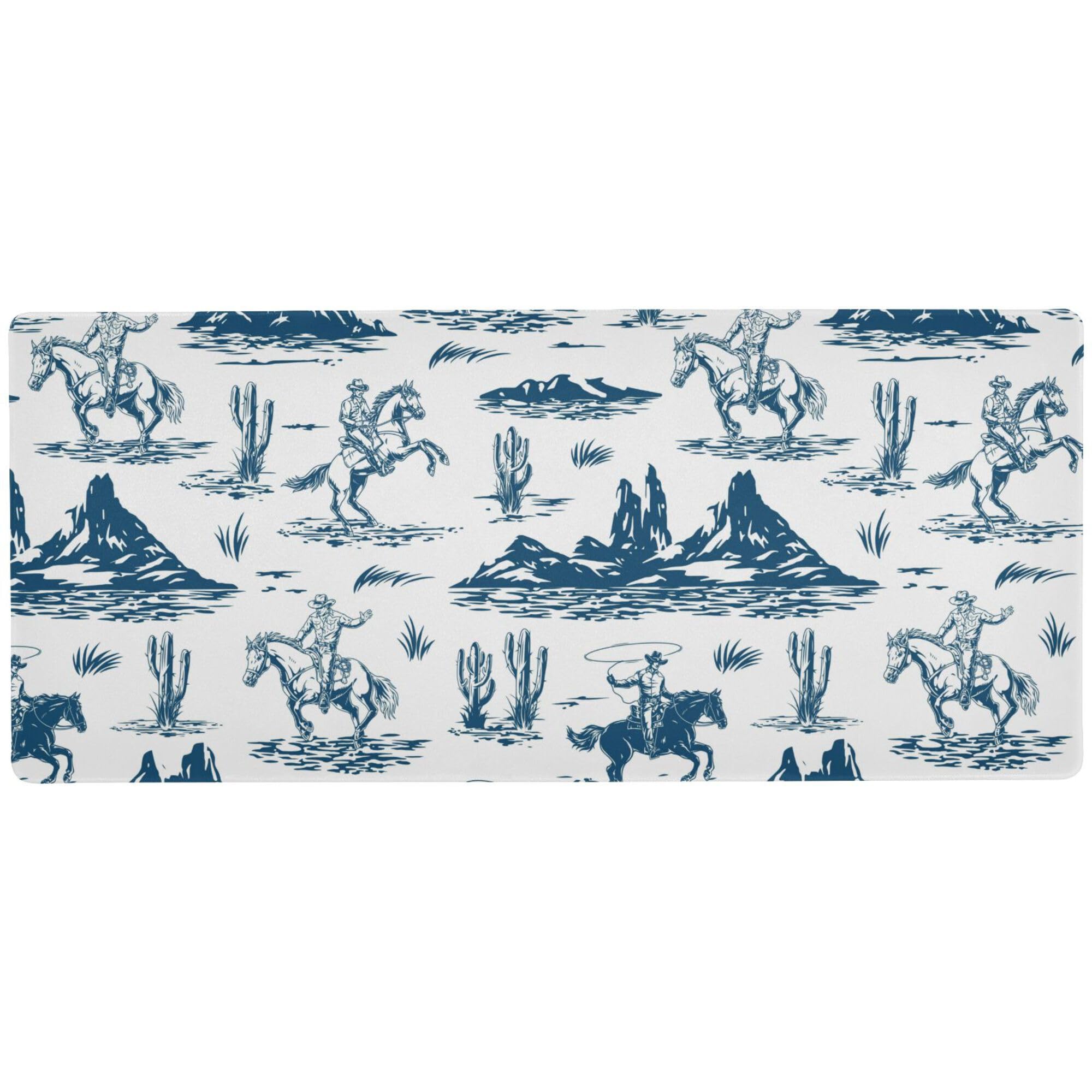 Photo 1 of Glaphy Western Cowboys Vintage Large Mouse Pad Gaming Mouse Pad Extended Computer Keyboard Desk Pad Non-Slip Desk Mats for Work Game Home Office, 31.5 x 11.8 inch