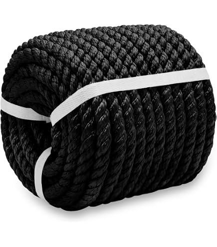 Black Polyester Rope – 1/2 Inch X 100 Feet, Strong & Soft For Swing, Camping, Sailing & Towing - View #8