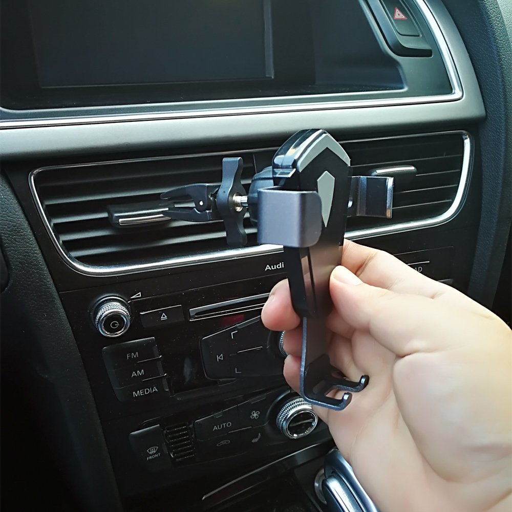 Universal Gravity Car Phone Mount 360 Degree Rotation Car Air Vent Phone Holder One-Handed Performance for iphone 7/7plus 6 6s, Samsung Galaxy S7 S6 & Other Smartphone