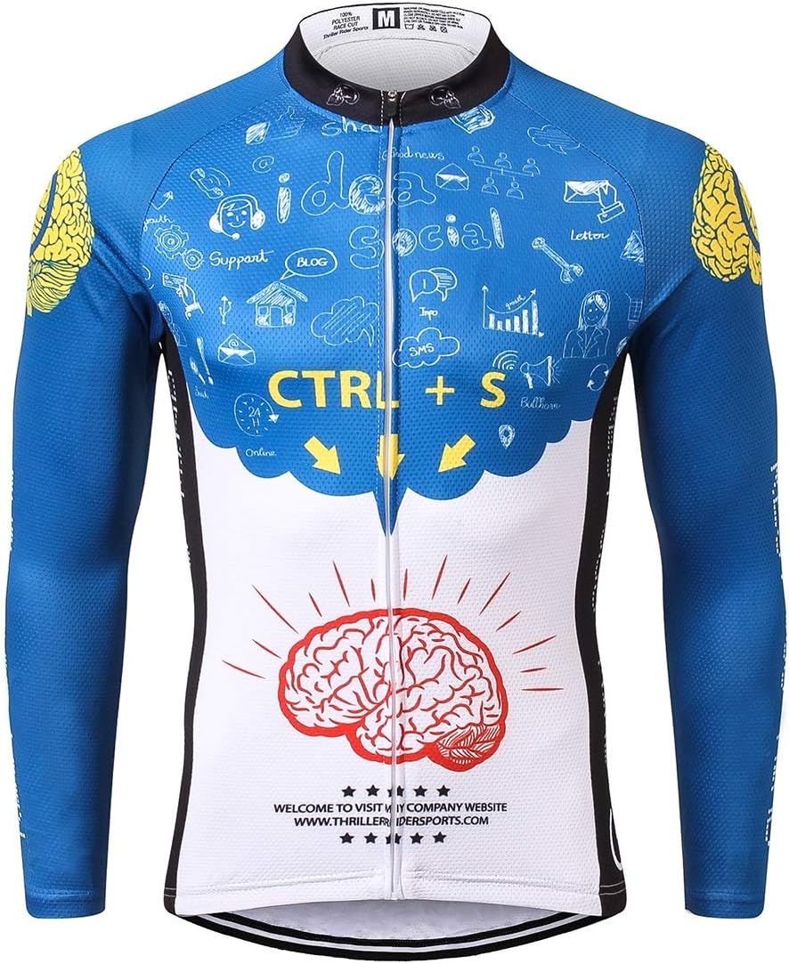 Thriller Rider Sports Mens Rest Your Mind Outdoor Sports Mountain Bike Short Sleeve Cycling Jersey