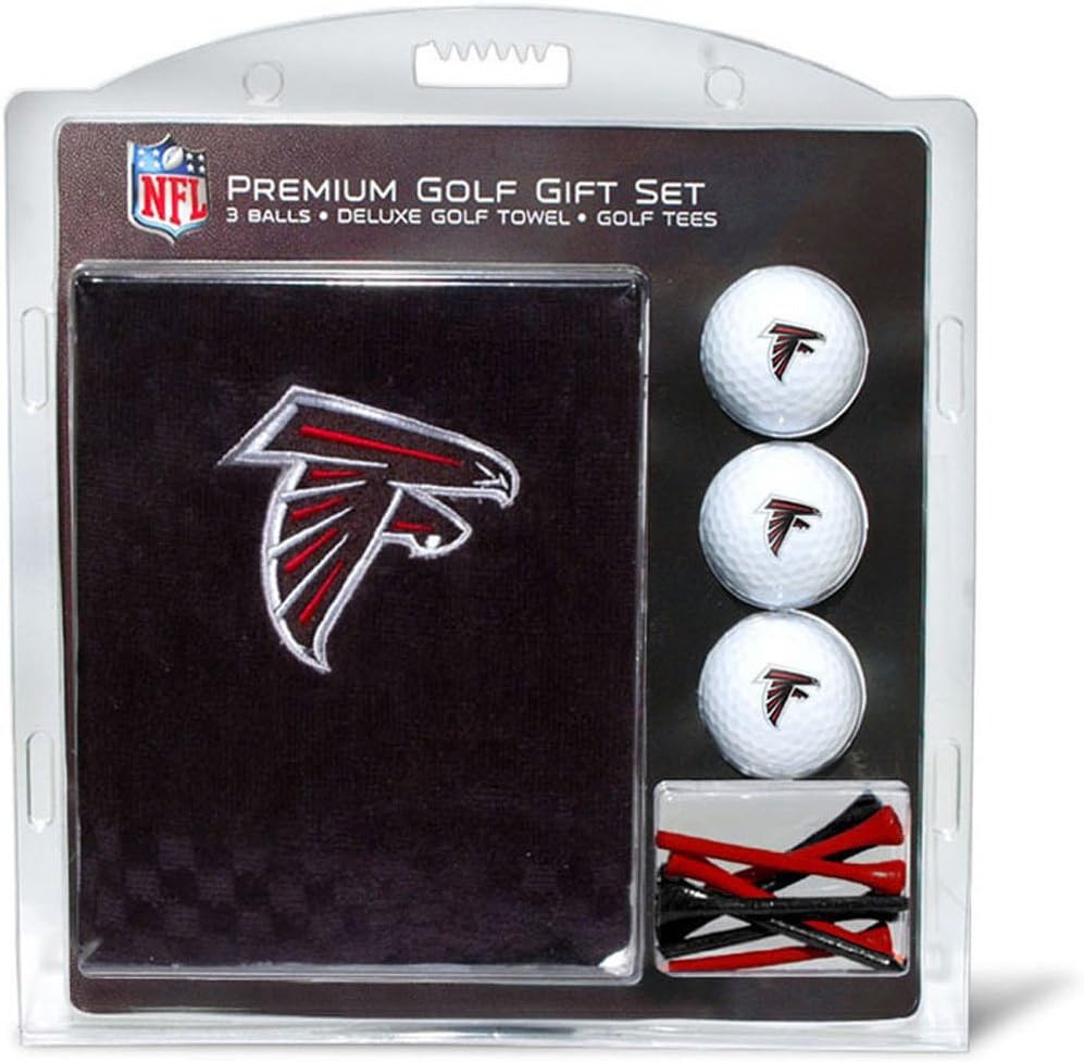 Team Golf NFL Atlanta Falcons Gift Set Embroidered Golf Towel, 3 Golf Balls, and 14 Golf Tees 2-3/4" Regulation, Tri-Fold Towel 16" x 22" & 100% Cotton : Sports & Outdoors
