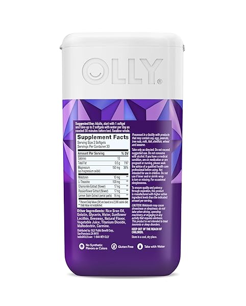 OLLY ULTRA STRENGTH SLEEP SOFTGELS, 10MG MELATONIN, L-THEANINE, CHAMOMILE, MAGNESIUM, LEMON BALM, SUPPORTS DEEP RESTFUL SLEEP, NIGHTTIME SLEEP AID, NON HABIT-FORMING – 60 COUNT