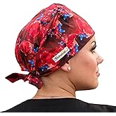 KimKaps Tie Back Style Scrub Caps Women Men | Surgical Scrub Hats Cotton | Ideal for Nurses | Machine Washable Nursing Caps