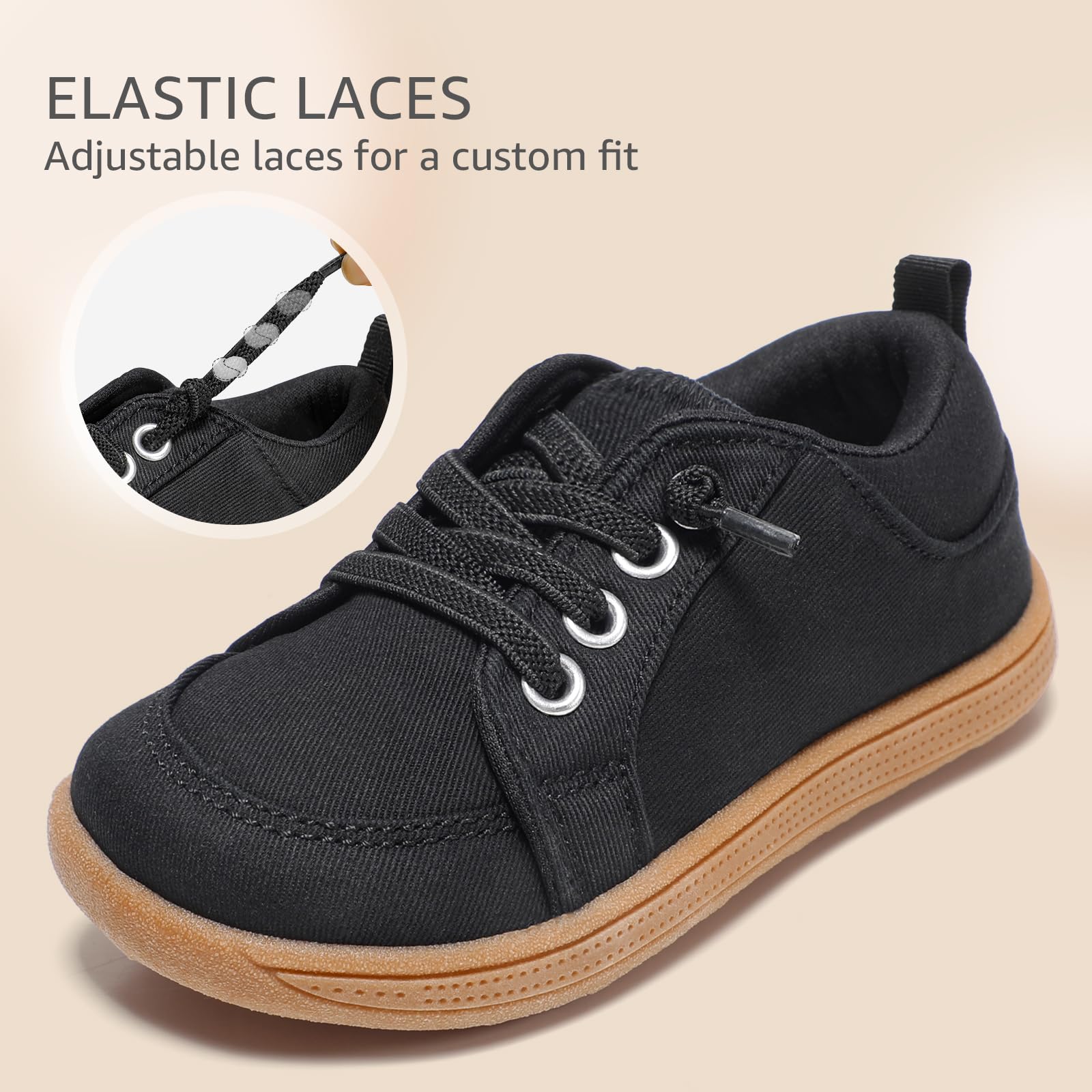 STQ KIDS Toddler Wide Toe Box Shoes: Girls Barefoot Shoes Kids Tennis Shoes Girl Sneakers Non-Slip Zero Drop,Toddler First Walking Shoes Flex Comfort Outdoor Graphite Black Toddler Size 10