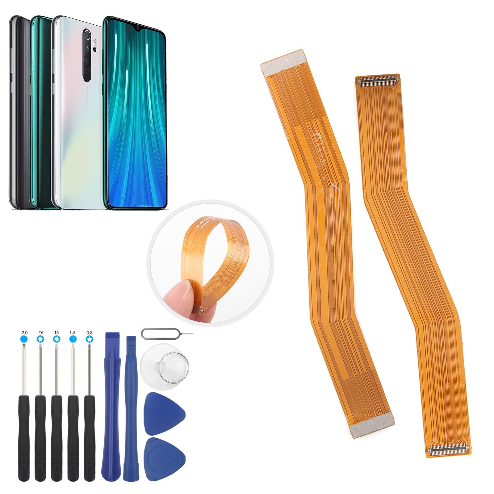 RongZy Flat Flex Cable Compatible with Xiaomi Redmi Note 8 Pro Motherboard Flex Cable for Redmi Note 8 Pro Motherboard Connection Replacement