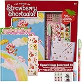 Strawberry Shortcake Sparkle Journal Set for Kids, Journal Kit with Stickers and Gems