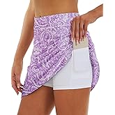 Stelle Women's Athletic Skorts 17" Golf Skirts Inner Shorts Tennis Skort with 2 Pockets Running Sports Pickleball Skirt
