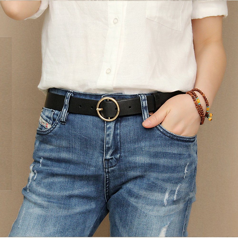 JasGood Ledergürtel Gürtel Damen Stilvoll Gürtel mit Schnalle Gürtel Hochwertiger Gürtel Vintage und Modisch Einzigartig Design Gürtel Exquisite für Jeans Jeanshosen Hose Shorts