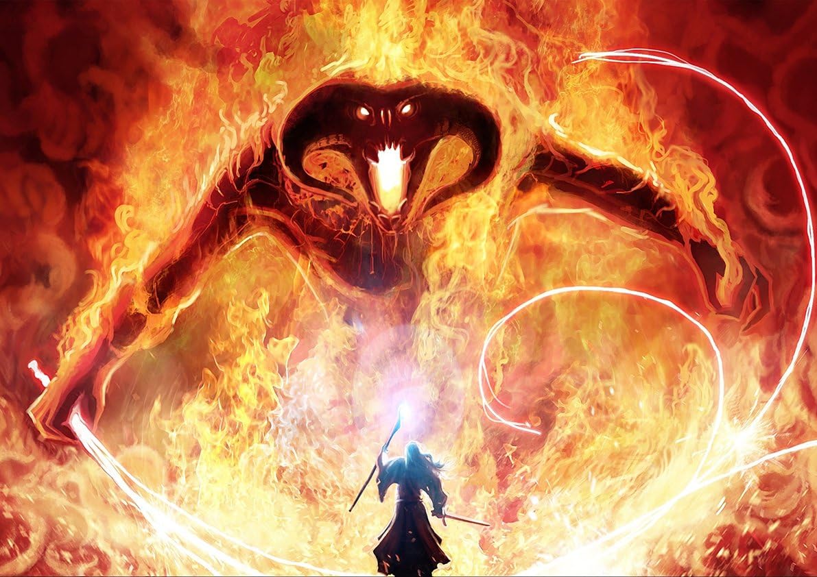 Amazon.de: My Little Poster Plakat Balrog Gandalf Kampf Lord DER Ringe ...