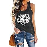 Baseball Tank Top Women Baseball Mom Tanks Summer Baseball Love Graphic Tee Shirts Funny Softball Mom Sleeveless Tee Shirts