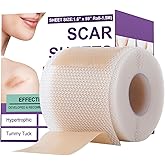 Silicone Scar Tape for Surgical Scars,Extra Long Scar Sheets for C-Section, Tummy Tuck, Keloid, and Surgical Scars - Reusable Medical Grade Silicone Scar Tape(1.6"X 59" Roll-1.5M) Keloid Bump Removal