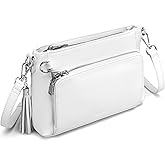 befen Anti Theft Genuine Leather Crossbody Bags for Women Handbags and Shoulder Basg with Built in Wallet RFID Leather Purse