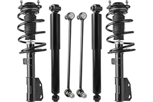 Detroit Axle - 6pc Suspension Kit for Buick Enclave Chevy Traverse GMC Acadia Saturn Outlook Complete Front Struts with Coil Spring Sway Bar Links Rear Shock Absorbers Replacement
