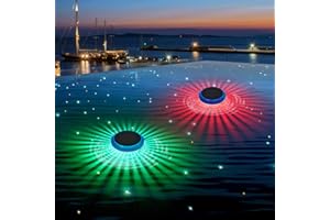 pugwoy Solar Pool Lights,Floating Pool Lights with RGB Color Changing,Upgraded Waterproof LED Pool Light for Swimming Pool Accessories,Outdoor Pool Lights That Float for Pool,Pond,Hot Tub