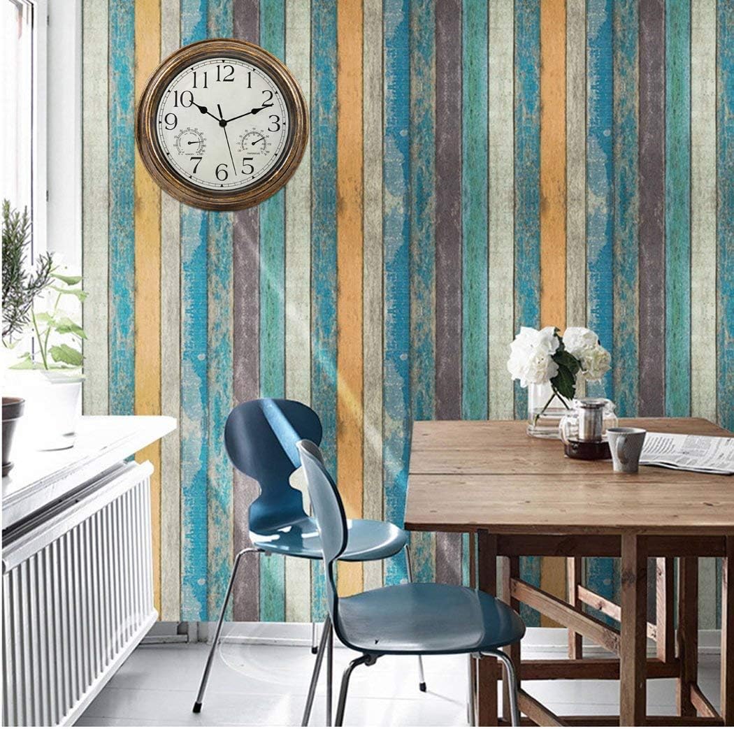 Yumt 12-Inch Waterproof Wall Clock with Thermometer and Hygrometer Combo,Vintage Silent Non-Ticking Battery Operated Clock Wall Decorative- Bronze