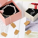 KALIONE 200pc Kraft Paper Price Tags Jewelry Clothing Display Small Gift Tags view 4