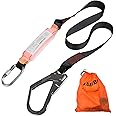 KSEIBI 422005 Single Leg Snap Hook and Scaffolding Hook w 6-Foot Internal Shock Lanyard Fall Protection Equipment for Safety Harness