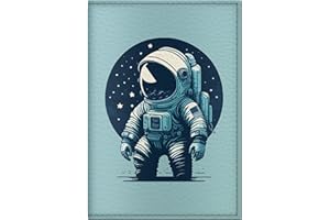 Quttie Passport Cover for Kids, Women and Men, Cute Travel Passport Holder (Blue Astronaut)