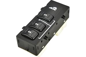 RLP 4WD Wheel Drive Switch 4x4 Selector Switch Compatible with 2003-2007 Chevy Avalanche Silverado Suburban Tahoe GMC Sierra Yukon Replacement for 19259312 15164519 15136040 with No Auto 4X4 Button