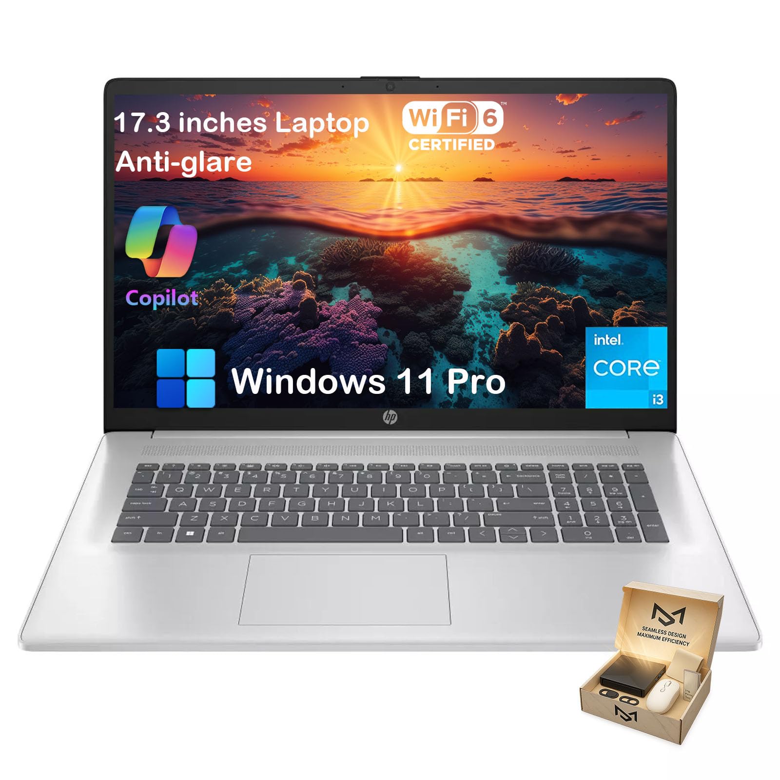 HP Flagship 17inch Laptop Computer, 17.3" HD+ 250 Nits IPS Display, Intel 8-Core i3 N305 CPU, Fast Charge, Wifi6, Win 11 Pro, for Business and Students (32GB RAM | 1TB SSD) Image HP Flagship 17inch Laptop Computer, 17.3" HD+ 250 Nits IPS Display, Intel 8-Core i3 N305 CPU, Fast Charge, Wifi6, Win 11 Pro, for Business and Students (32GB RAM | 1TB SSD) Image