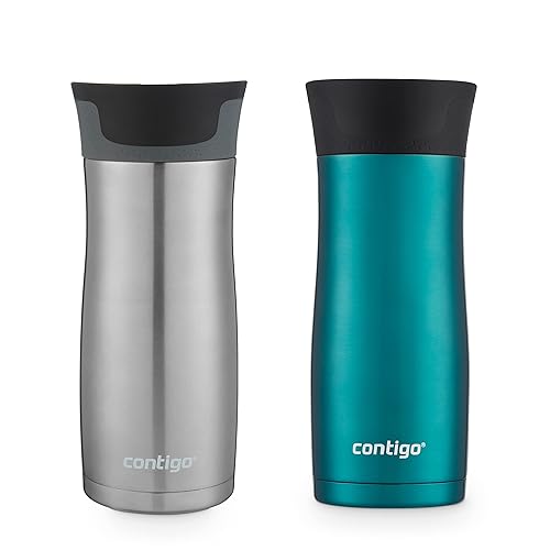 10 oz insulated coffee mug with lid 10 oz. Insulated Stoneware Travel Mug Nightfall Blue main image 0