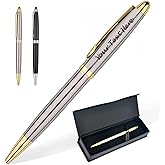 EDSG Personalized Pens Custom Pens Engraving Pen with Name Custom Pen Personalized Gifts for Men Women Birthday Christmas Graduation Thank You Gifts MADE IN USA (Silver)