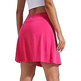 Pioneer Camp Women 18'' Tennis Skirts High Waisted Golf Skort with Shorts Pockets Athletic Long Skirts Workout Running