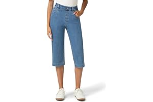 HUE Womens Crosshatch Denim Pedal PusherJeans
