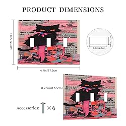 Tewujay Decorative Light Switch Covers 3 Toggle