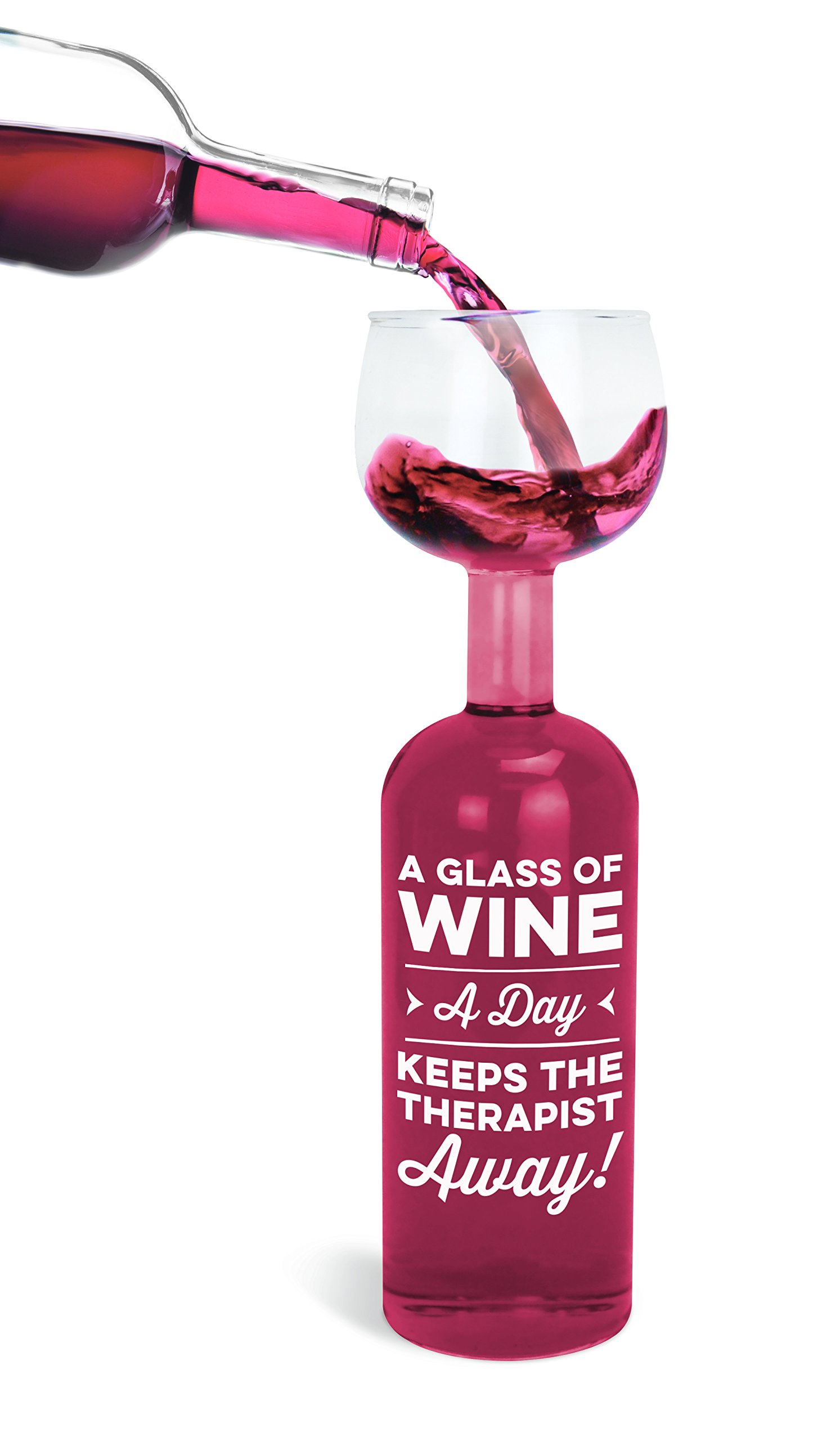 BigMouth Inc Wine Glass Bottle 'A Glass of Wine a Day Keeps the